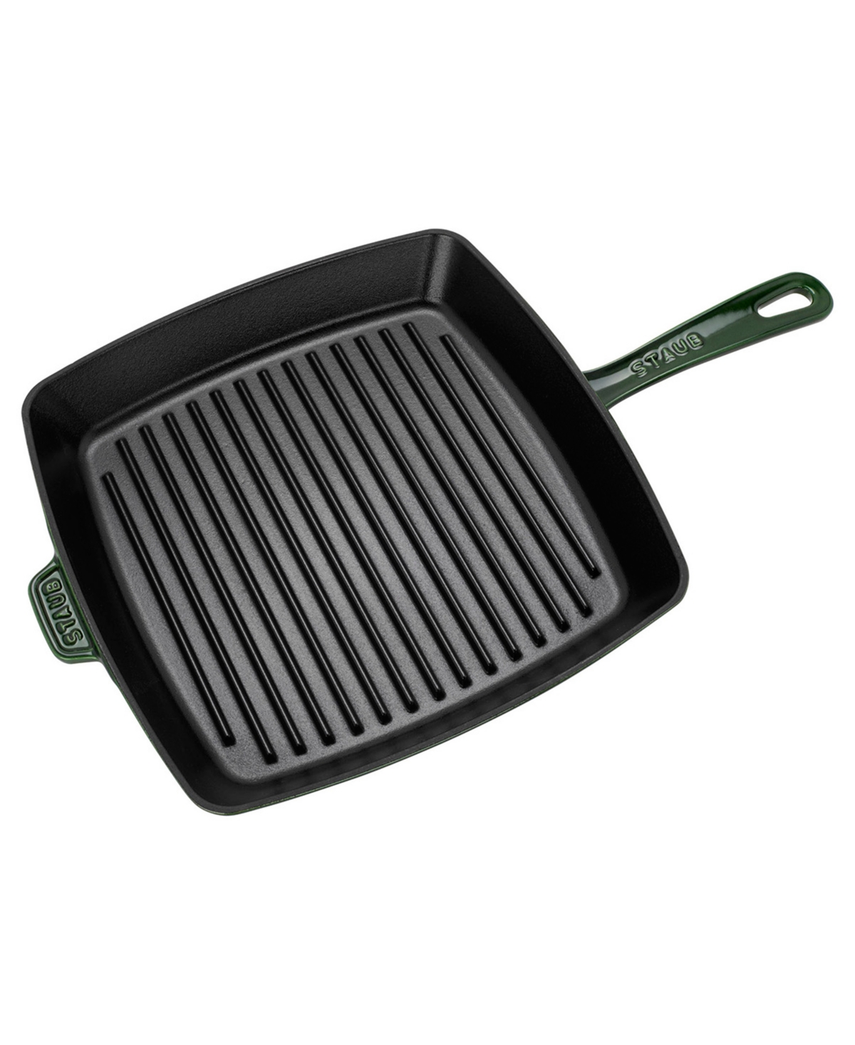 Staub Cast Iron 12" Square Grill Pan In Green