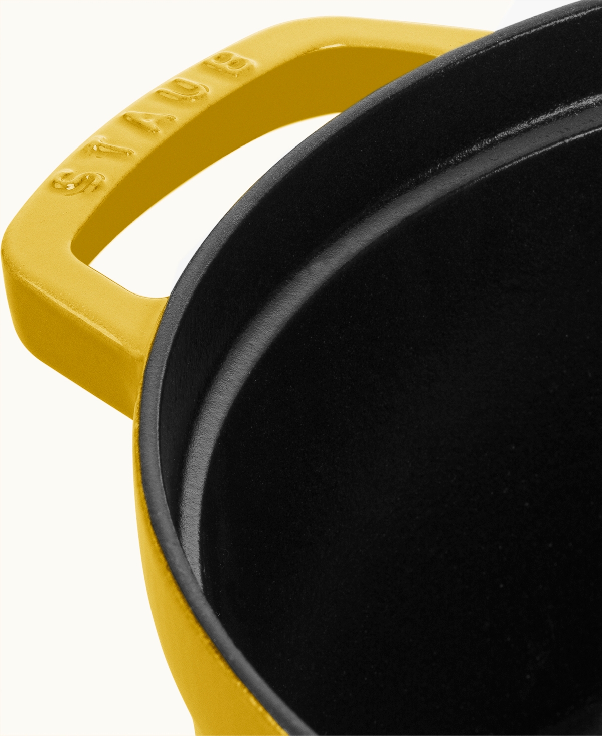 Staub Cast Iron Round Cocotte 7qt Dutch Oven In Yellow