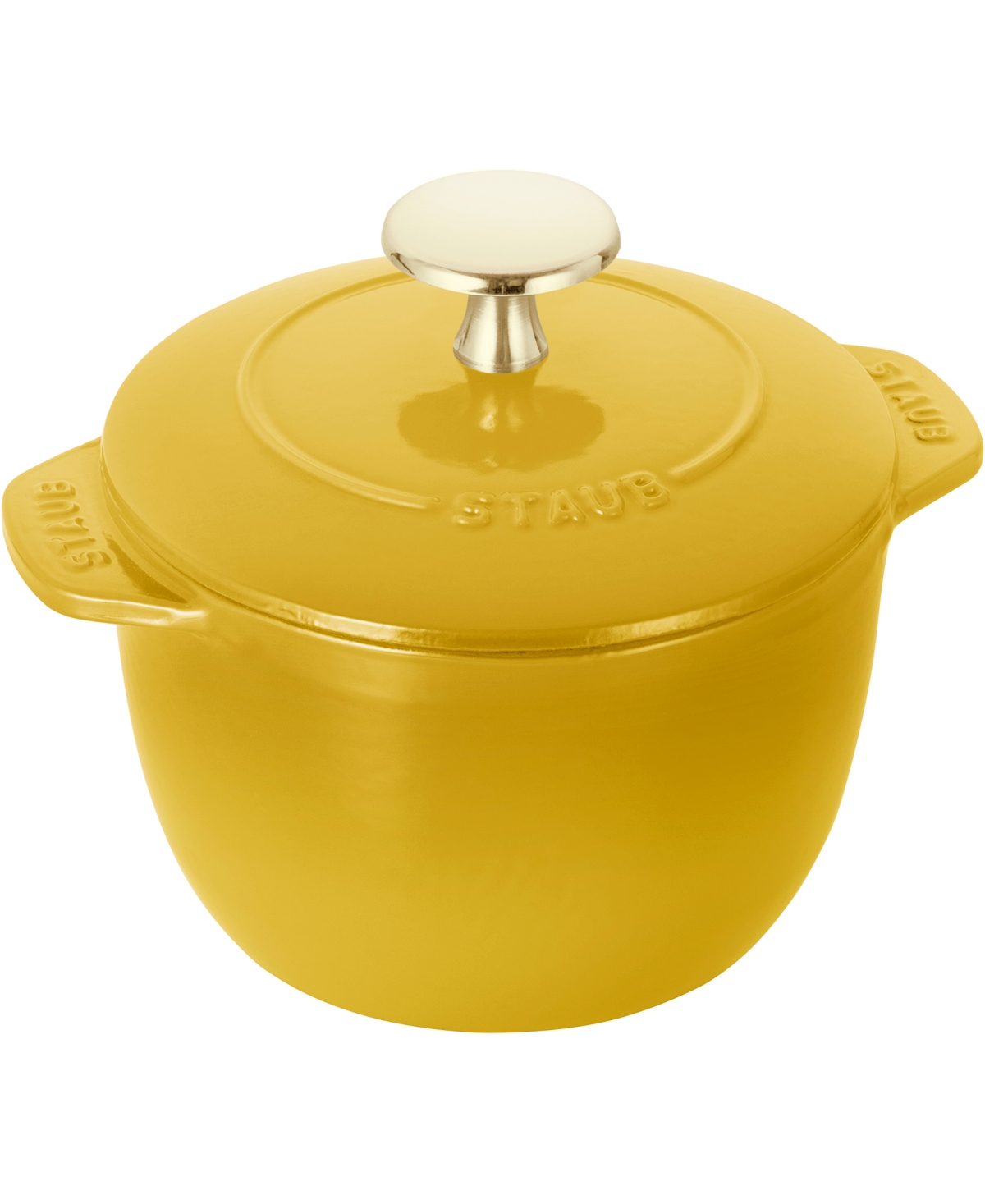 Shop Staub Cast Iron 1.5-qt Petite French Oven In Lemon