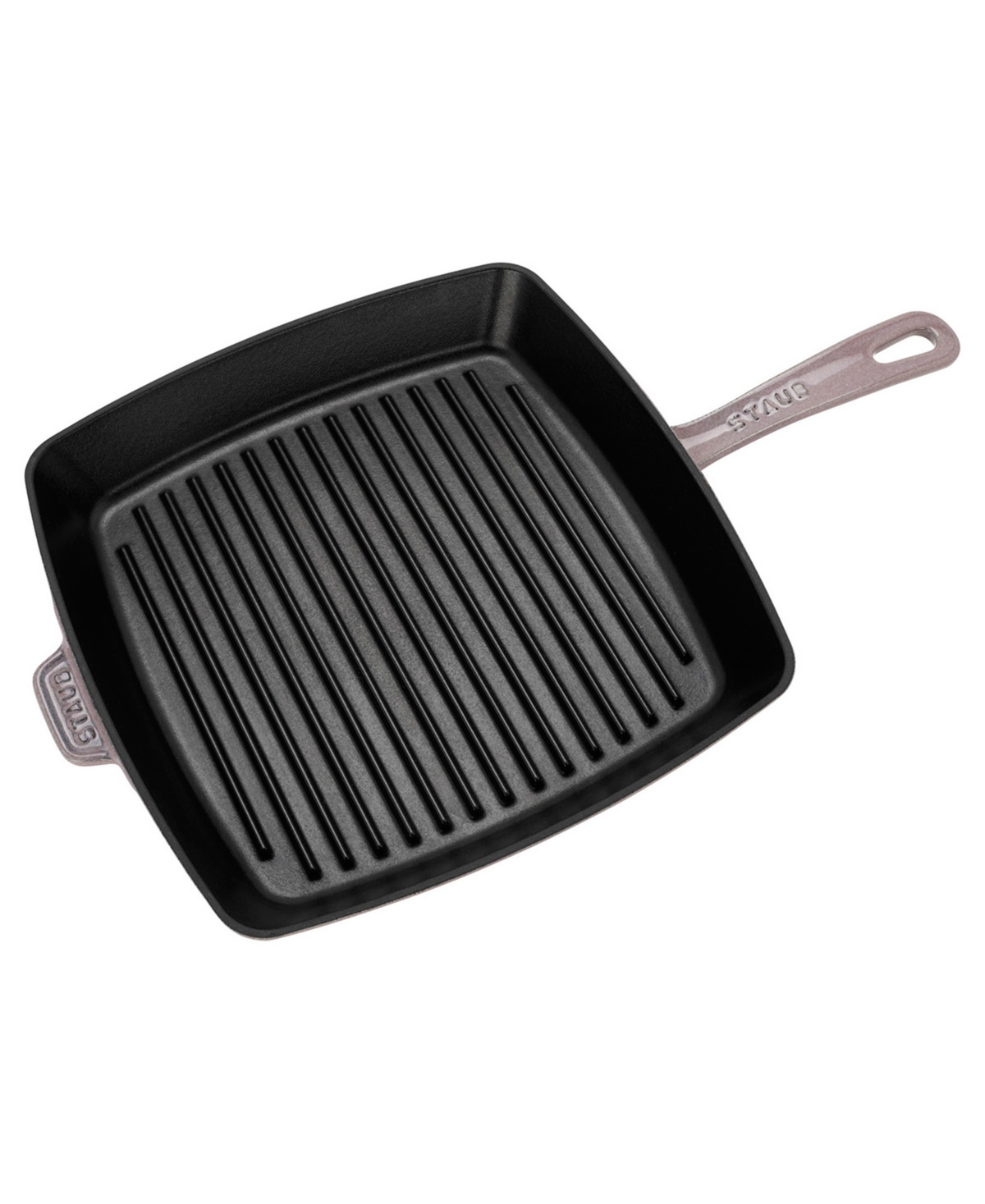 Shop Staub Cast Iron 12" Square Grill Pan In Lilac