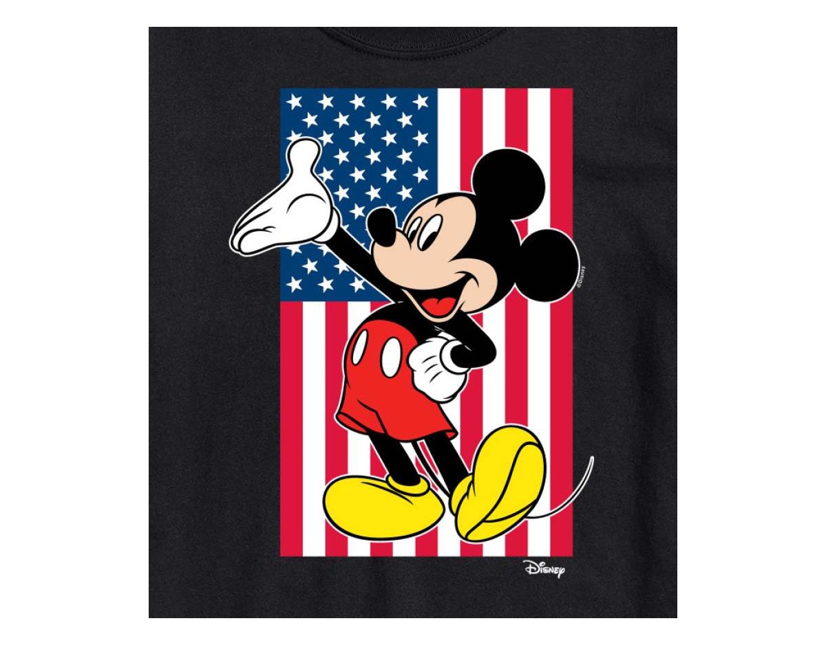 Airwaves Hybrid Apparel Mickey Flag Mens Short Sleeve Tee In Navy