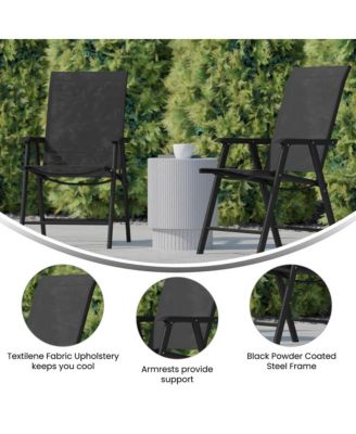 Outdoor Folding Patio Sling Chair / Portable Chair (2 Pack)