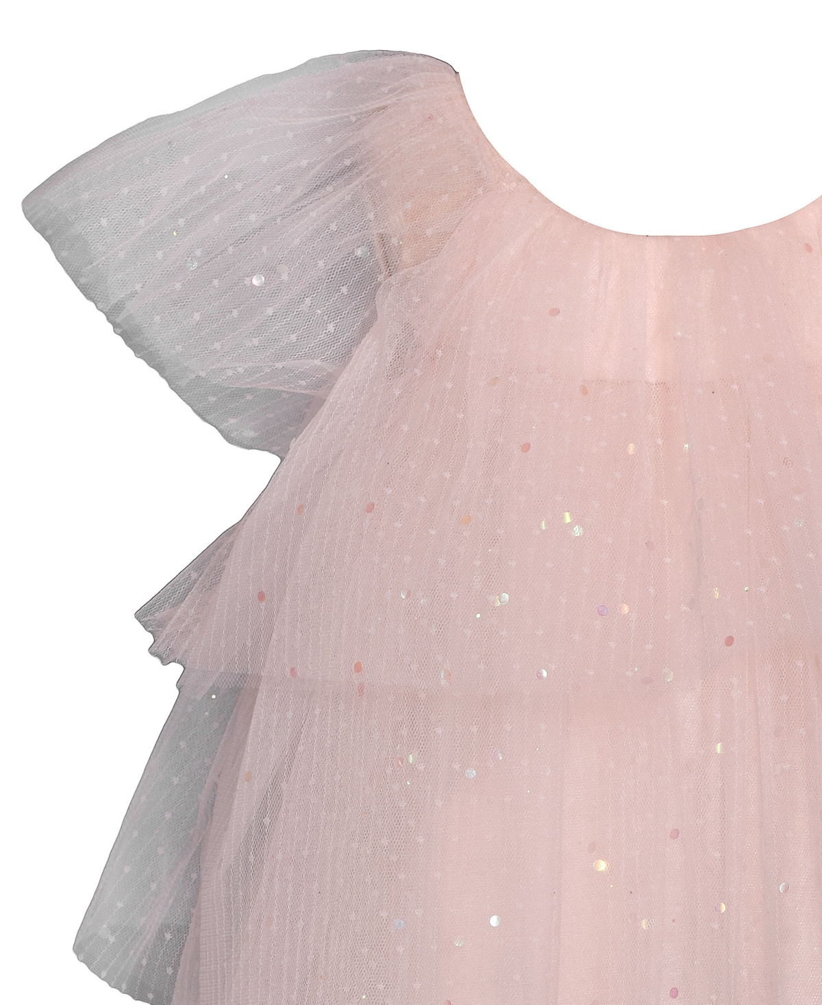 Bonnie Baby Baby Girls Three Tiered Spangled Tulle Dress