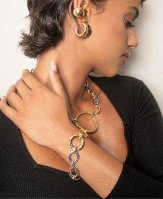 Mixed Metal Chain Link Bracelet