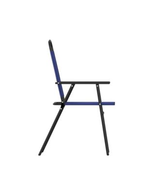 Munroe Set Of 4 Textilene Folding Sling Style Patio Chairs With Armrests