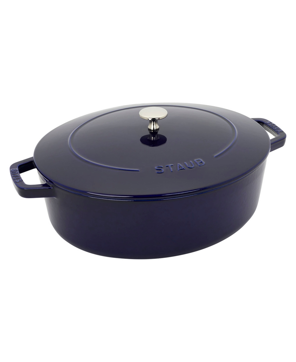 Staub 6.25-quart Enameled Cast Iron Shallow Oval Dutch Oven In Purple