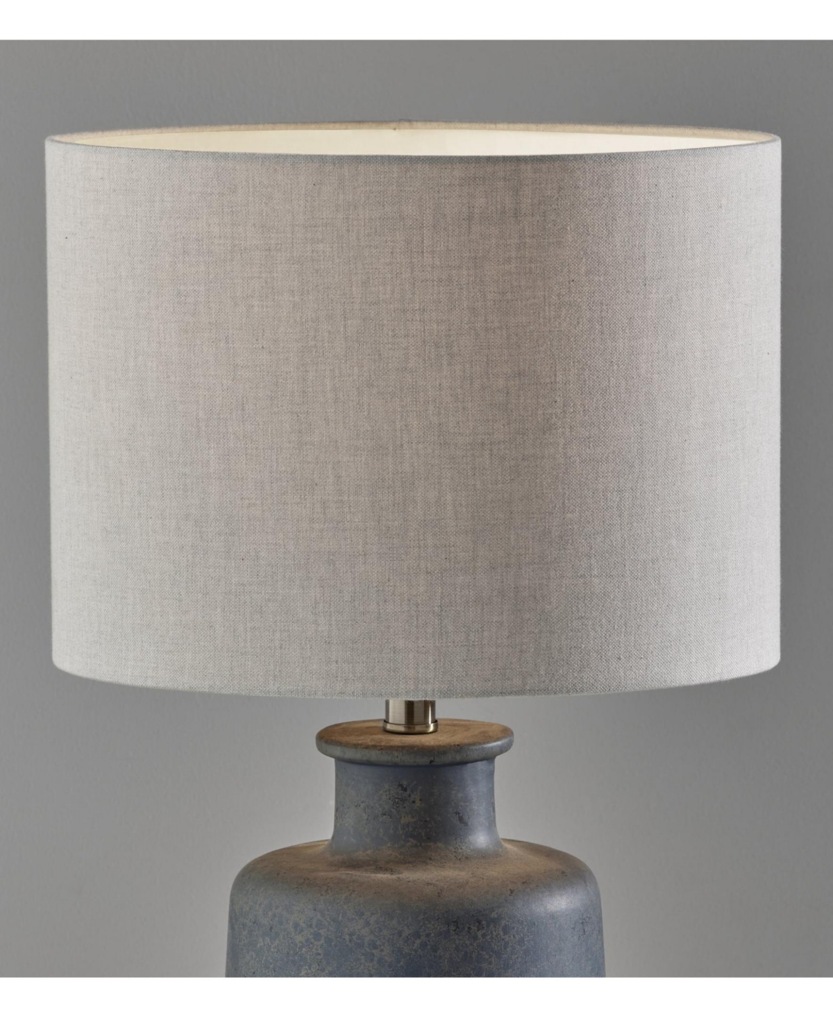 Adesso 24.5" Ceramic Skylar Table Lamp In Weathered Gray Ceramic