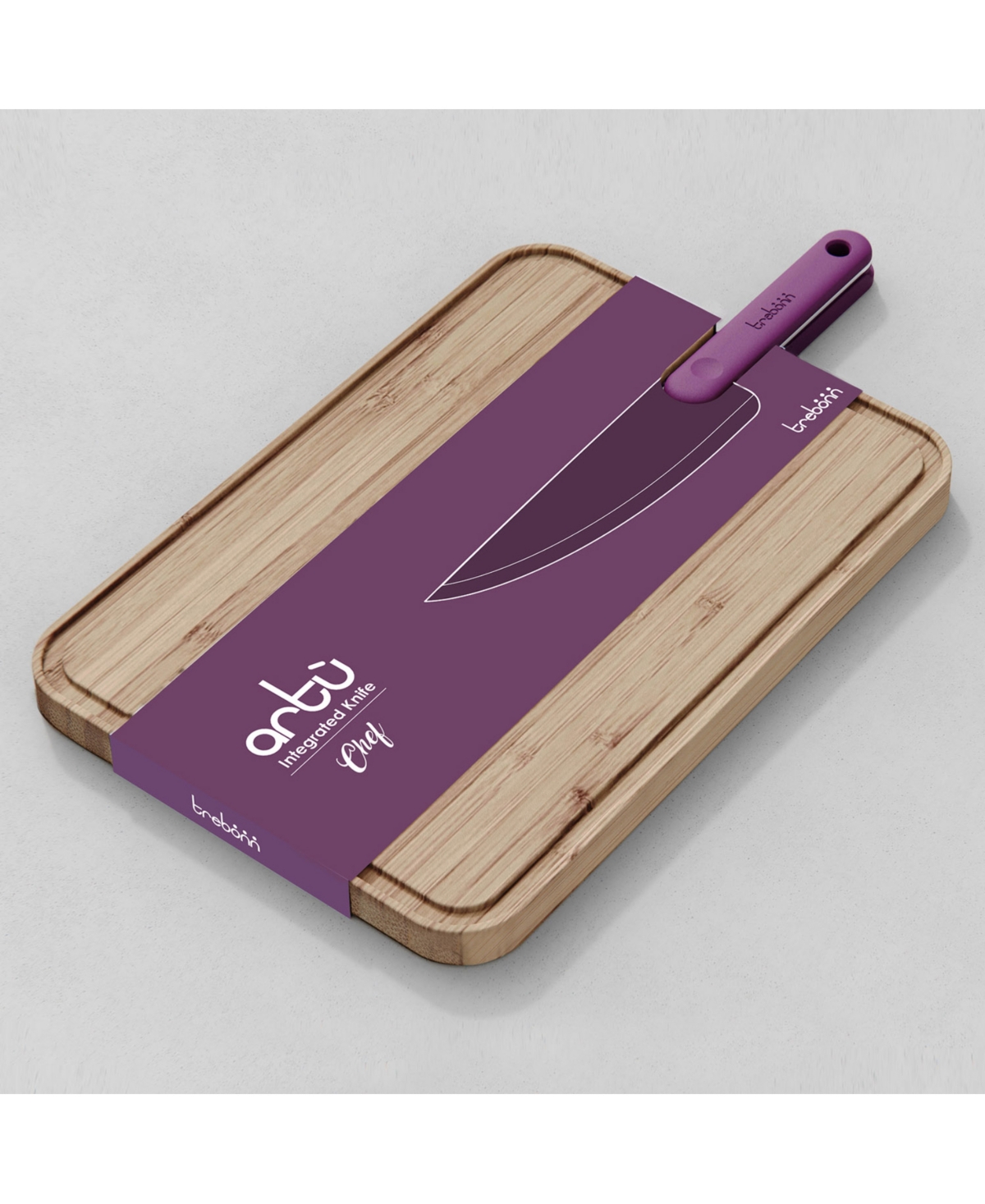 Shop Trebonn Artu 2pc. Chef Board With Knife Set In Purple