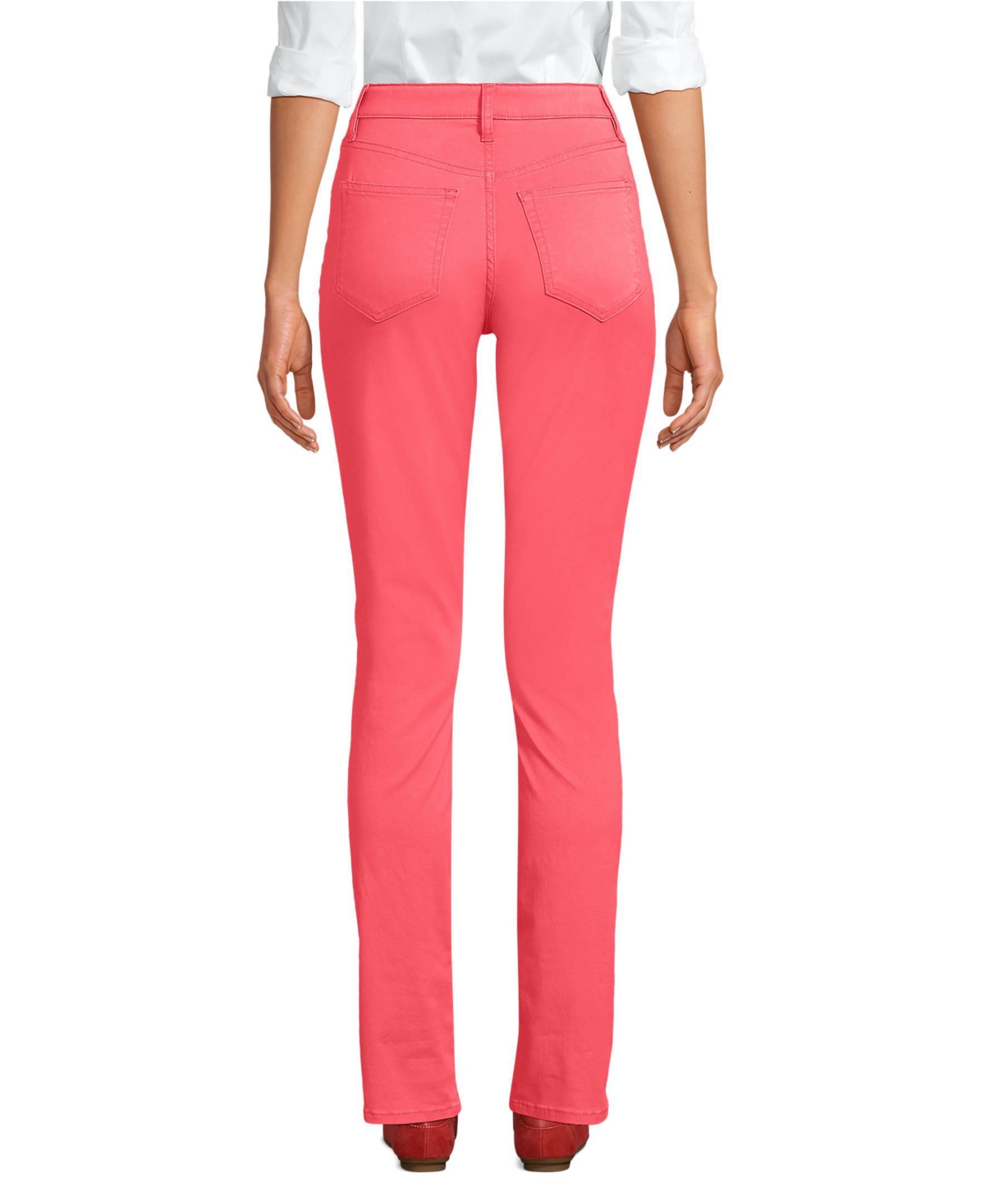 Lands' End Women's High Rise Slimming 5 Pocket Chino Slim Leg Pants