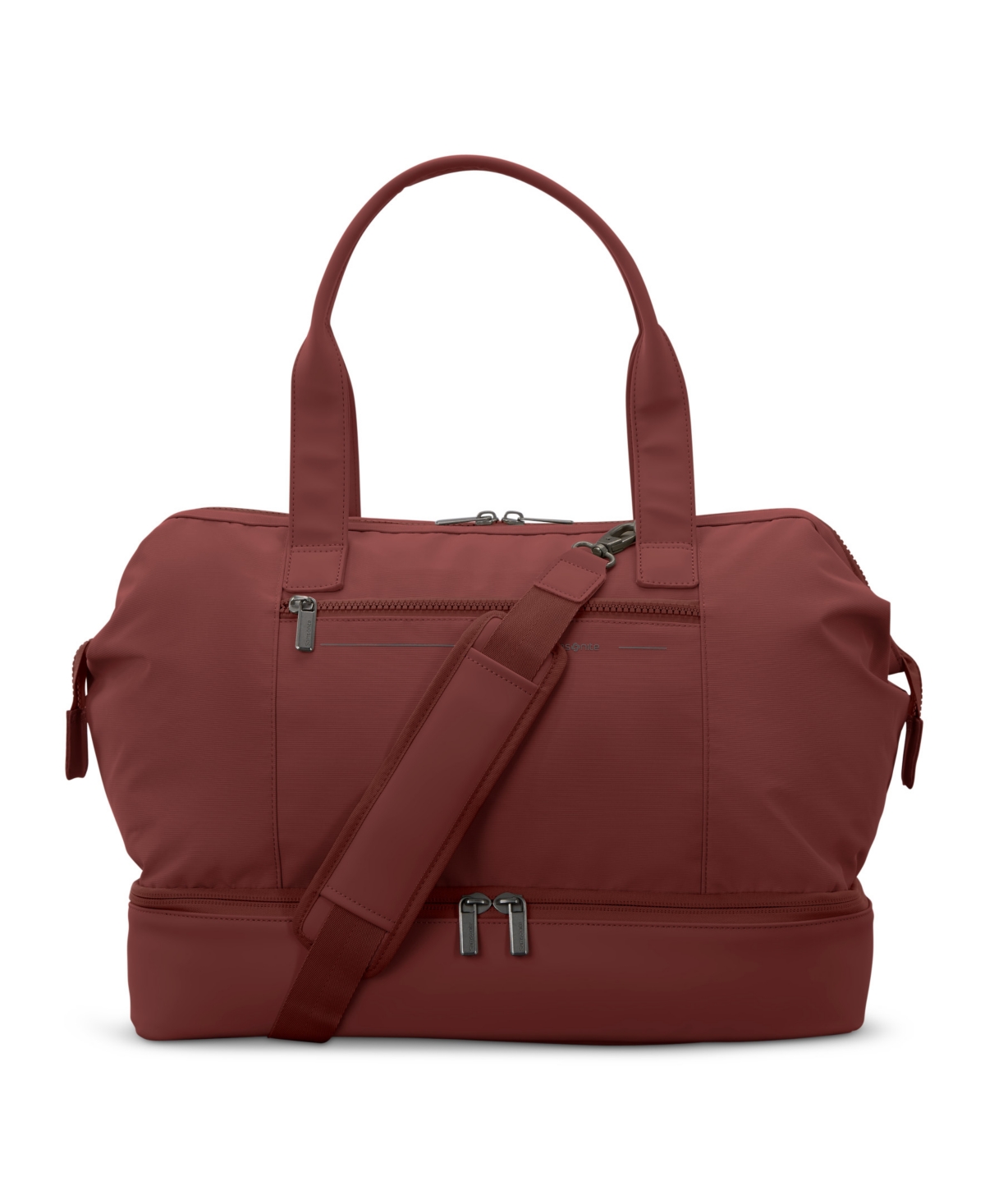 Samsonite Better Than Basics Drop Bottom Weekender Duffle In Red