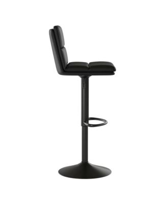 Keene Modern Upholstered Adjustable Height Stools With Sturdy Iron Bases