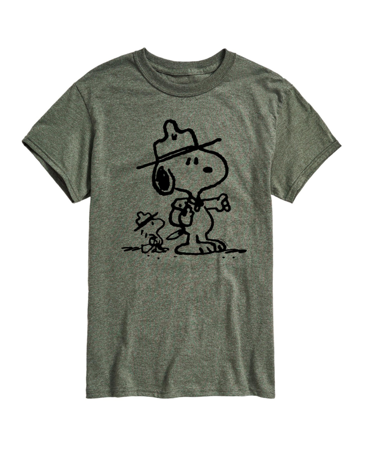 Airwaves Hybrid Apparel Peanuts Outdoor Mens Short Sleeve Tee In Ath Hthr