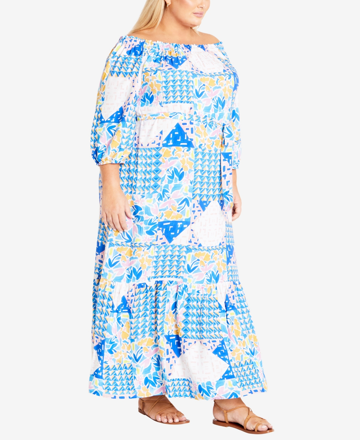 Shop Avenue Plus Size Mia Maxi Dress In Coney Island