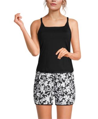 Women's D-Cup Square Neck Tankini Swimsuit Top