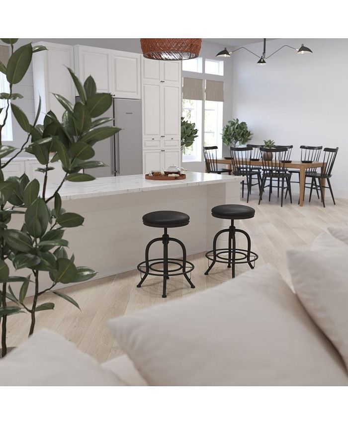 MERRICK LANE Adrienne Counter Stool Contemporary Backless Stool With