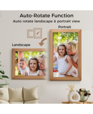 21in Cloud Frame Digital Photo Frame - Easy Photo Share APP- 20GB Cloud Storage, Auto-Rotate.