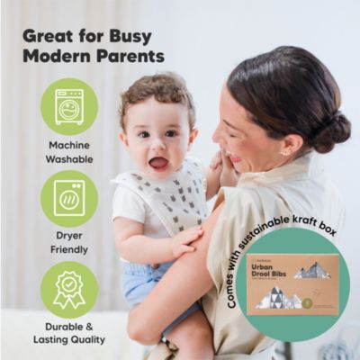 8pk Baby Bibs for Boy, Baby Drool Bib for Baby Boys and Girls, Infant Teething Bibs