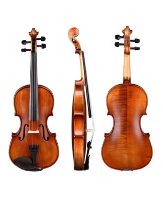 Solid Wood Violin 4/4 Full Set Fiddle Matte Beginner Violin Full Size with Case Shoulder Rest for Student