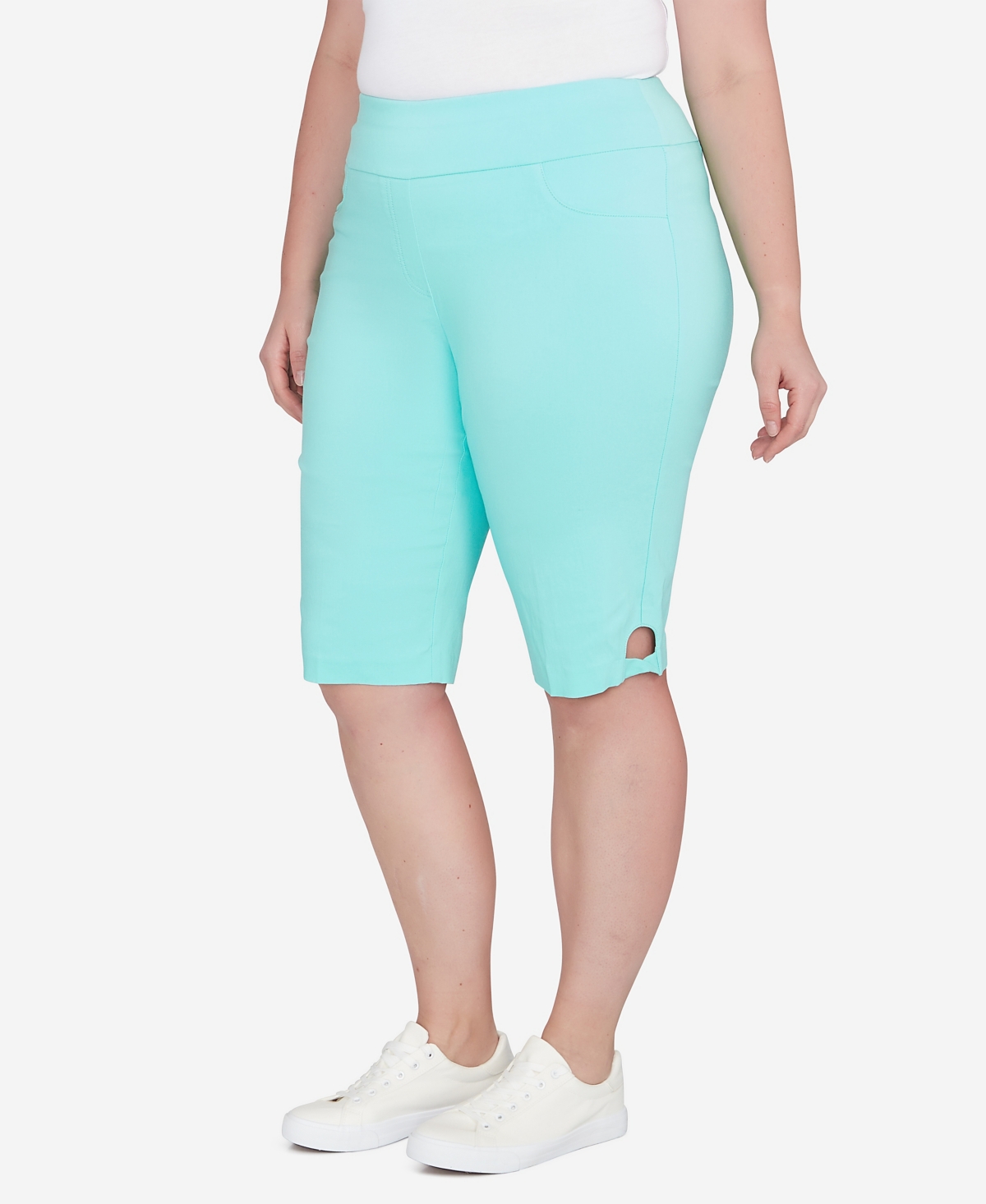 Hearts Of Palm Plus Size Spring into Action Solid Tech Stretch Skimmer Pant