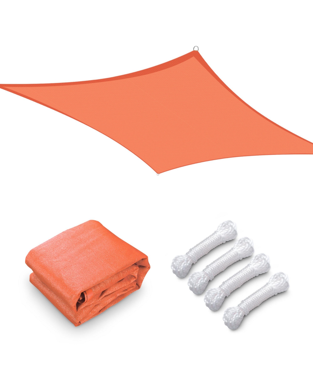 23x20 Ft 97% Uv Block Rectangle Sun Shade Sail Canopy Outdoor Patio Pool Yard - Bright orange