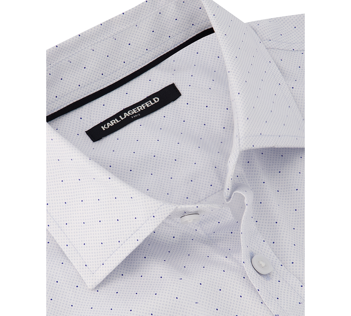Karl Lagerfeld Paris Men's Slim-Fit Dot Woven Shirt