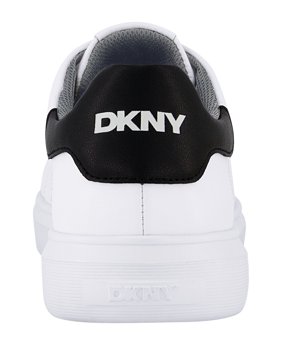Shop Dkny Men's Smooth Leather Sneakers In Black