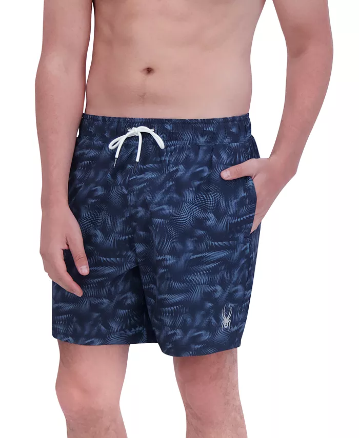 Men's Abstract Liquid Print Performance 7" Volley Shorts - thumbnail 6