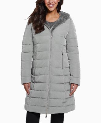 GUESS Women s Faux Fur Lined Hooded Puffer Coat Macy s