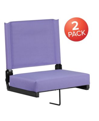 EMMA + OLIVER Set of 2 Aluminium   500 lb. Capacity, Ultra-Padded Seat, Lightweight Stadium Chair