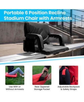 one pack Lightweight Metal Frame With Armrests & Backpack Straps Extra Wide Portable Stadium Chair