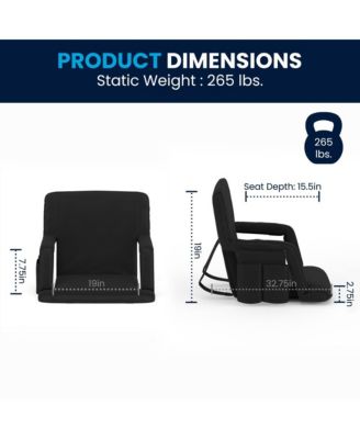 one pack Lightweight Metal Frame With Armrests & Backpack Straps Extra Wide Portable Stadium Chair