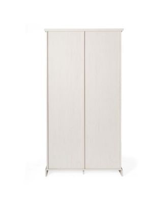 Finnoula Farmhouse Storage Cabinet, Semi-Open Storage With Sliding Barn Door