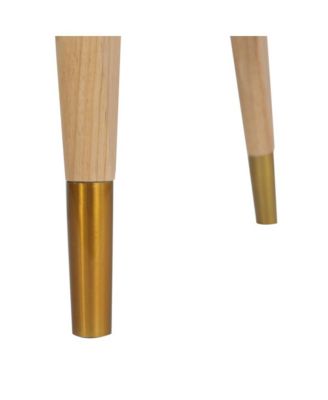 Bronson Cane Rattan Padded Accent Or Dining Chair With Metallic Accented Legs