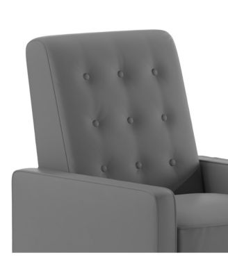 One Pack Tufted Upholstery Darcy Mid-Century Modern Ergonomic Push Back Recliner Chair