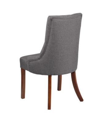 Lillian Upholstered Tufted Side Accent Chair With Curved Rear Legs