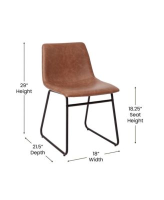 Carrollton 18 Inch Bucket Seat Dining Chairs, Set Of 2