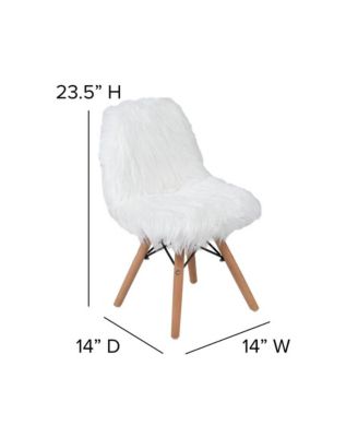 4 Pack Kids Shaggy Dog Accent Chair - Desk Chair - Playroom Chair