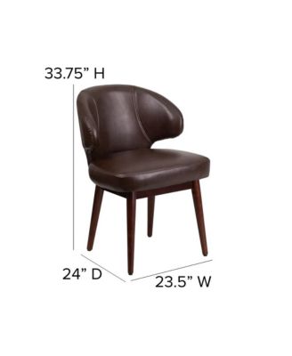 Ambrose Upholstered Accent Chair With Walnut Legs