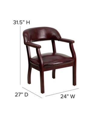 Brass Conference Chair With Accent Nail Trim