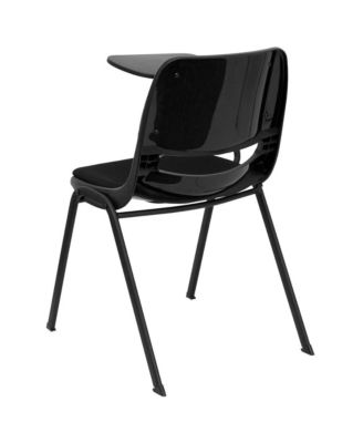 Padded Ergonomic Shell Chair With Right Handed Flip-Up Tablet Arm