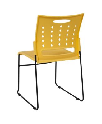 Home Office Plastic Accent Sled Base Stack Chair - Air-Vent Back