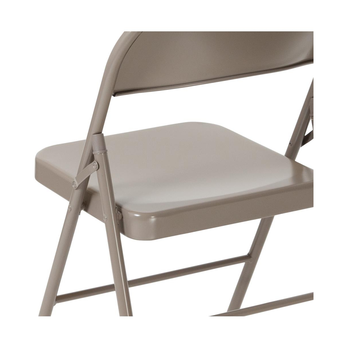 Emma+Oliver 4 Pack Double Braced Commercial Party Events Steel Metal Folding Chair
