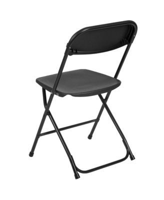 Set Of 10 Stackable Folding Plastic Chairs - 650 Lb Weight Capacity
