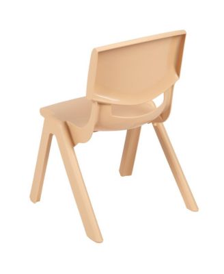 4 Pack Plastic Stackable Pre-K/School Chairs With 10.5"H Seat