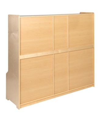 Wood School Coat Locker With Bench, Cubbies And Storage Organizer Hook