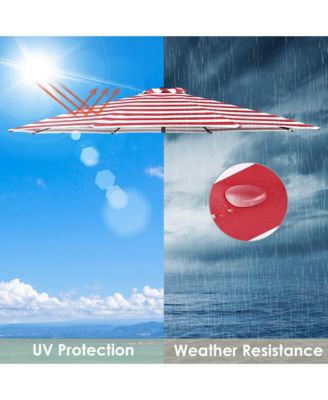 10 Ft Patio Umbrella Replacement Canopy Market Table Top Sunshade Cover Market