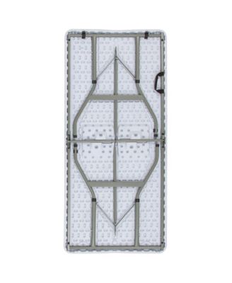5-Foot Height Adjustable Bi-Fold Plastic Banquet And Event Folding Table With Carrying Handle