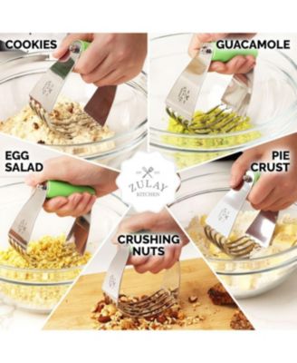 Stainless Steel Dough Blender, Pastry Cutter, Heavy Duty Pastry Blender and Dough Cutter with Blades