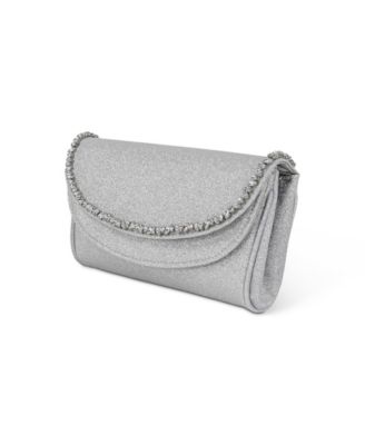 Woman's Talia Double Flap Clutch with Crystal Necklace