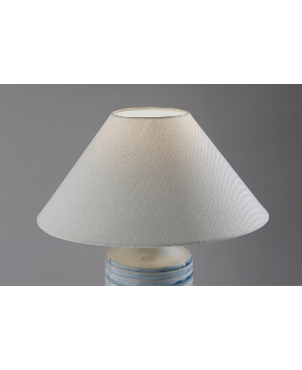 Adesso 25" Ribbed Ceramic Catalina Table Lamp In Light Blue Ribbed Ceramic